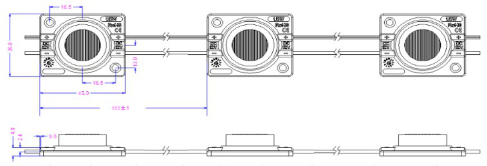 Schemat połączeń MW-MLD-3030-1WW-LENS